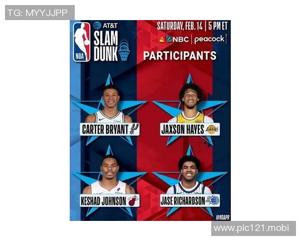 NBA扣篮大赛名单：海斯、卡特·布莱恩特、理查德森、约翰逊